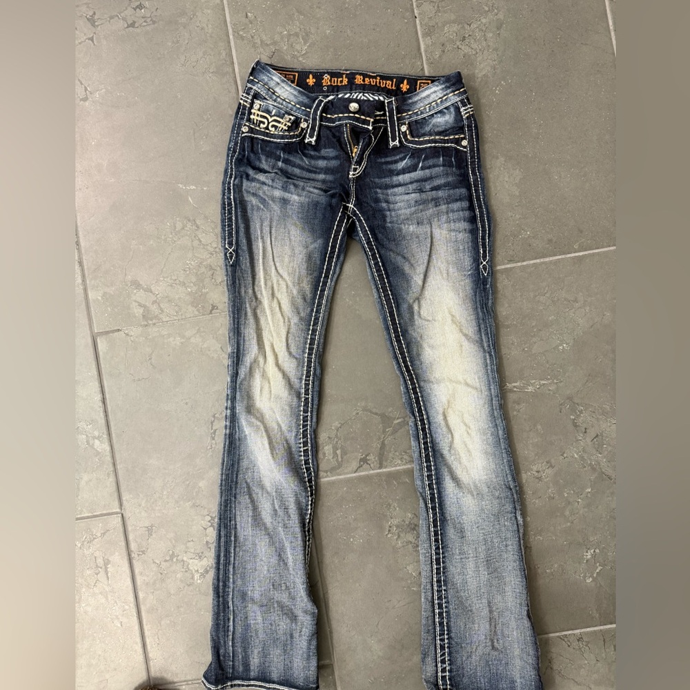 Rock Revival Dark Blue Boot Cut Jeans